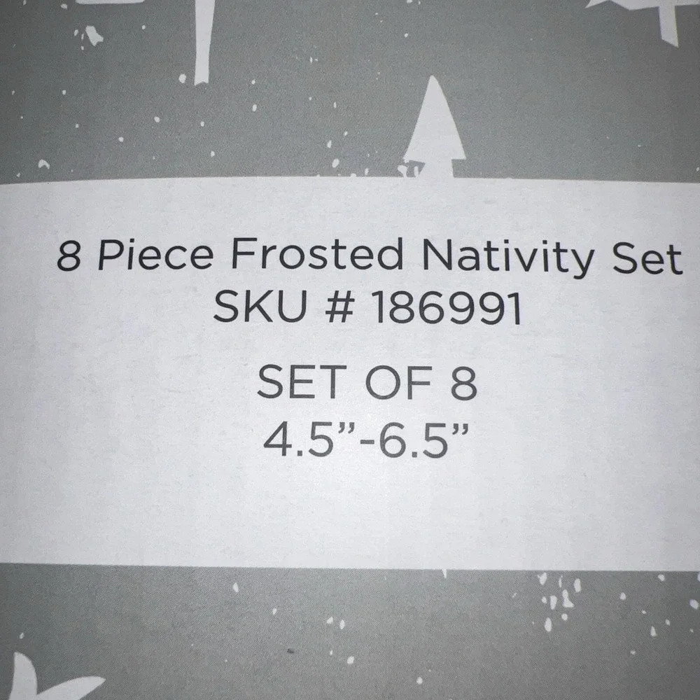 Vintage Kirkland's Wonderland  8pc. Frosted Nativity Set